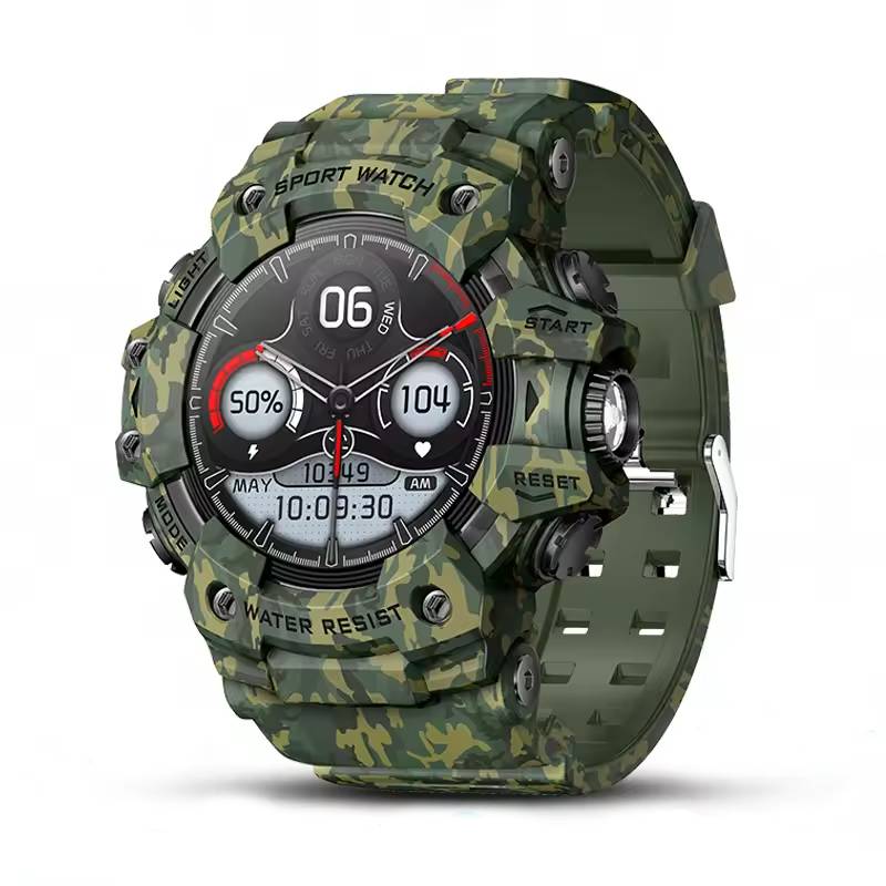 RUGGED ATTACK Tactical Waterproof Smartwatch — Outdoor Sports & Health Tracking Watch