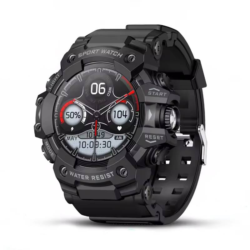 RUGGED ATTACK Tactical Waterproof Smartwatch — Outdoor Sports & Health Tracking Watch