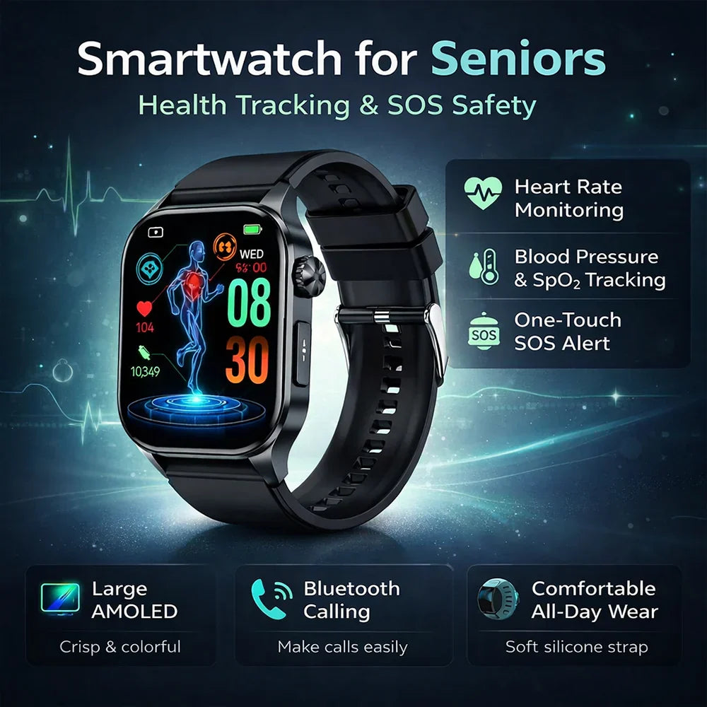 RUGGED AMBER Health Smartwatch