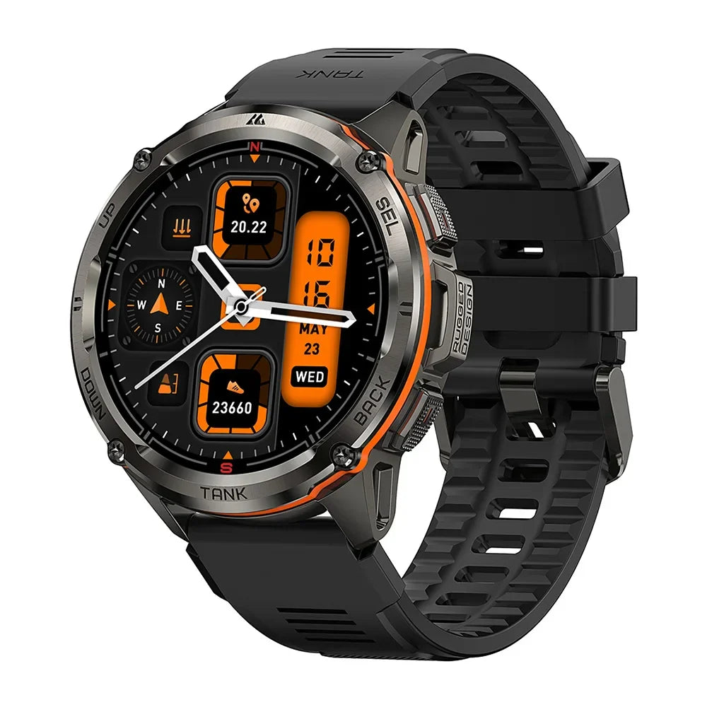 RUGGED TANK T3 Ultra GPS Smartwatch — Military-Grade Outdoor Fitness Watch with AMOLED Display