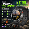 RUGGED HT45 Smartwatch — Waterproof Bluetooth Calling Fitness Watch with Health Monitoring & 100+ Sports Modes