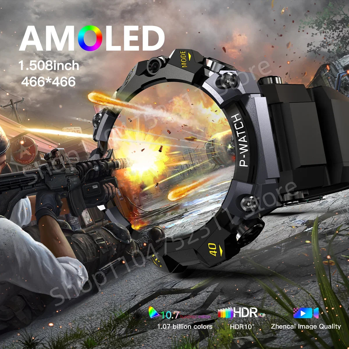 RUGGED Q668 4G LTE Smartwatch — Android Smartwatch with GPS, Dual Camera & Advanced Connectivity