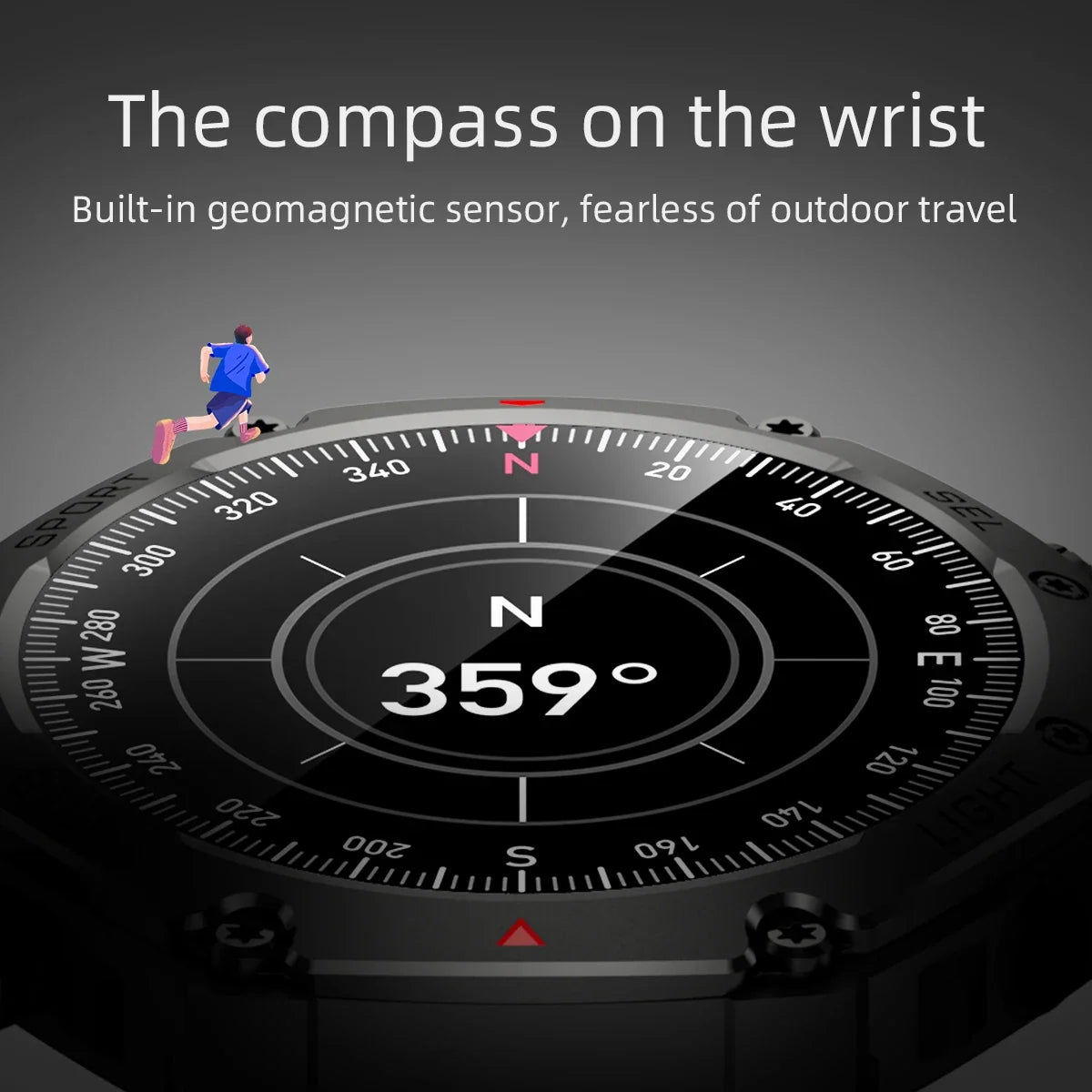 RUGGED GTR4 GPS Smartwatch — AMOLED Outdoor Fitness Watch with Bluetooth Calling & Advanced Tracking