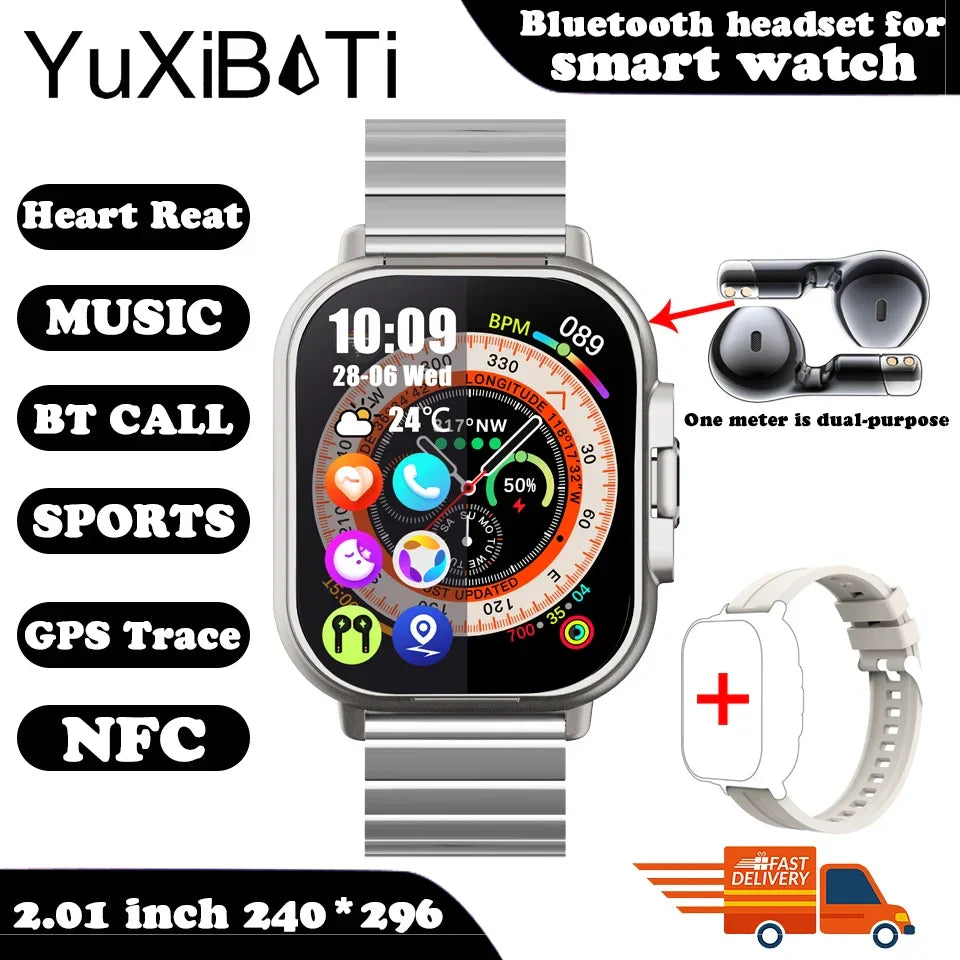 RUGGED DUO Smartwatch — 2-in-1 Bluetooth Smartwatch with Built-In Wireless Earbuds