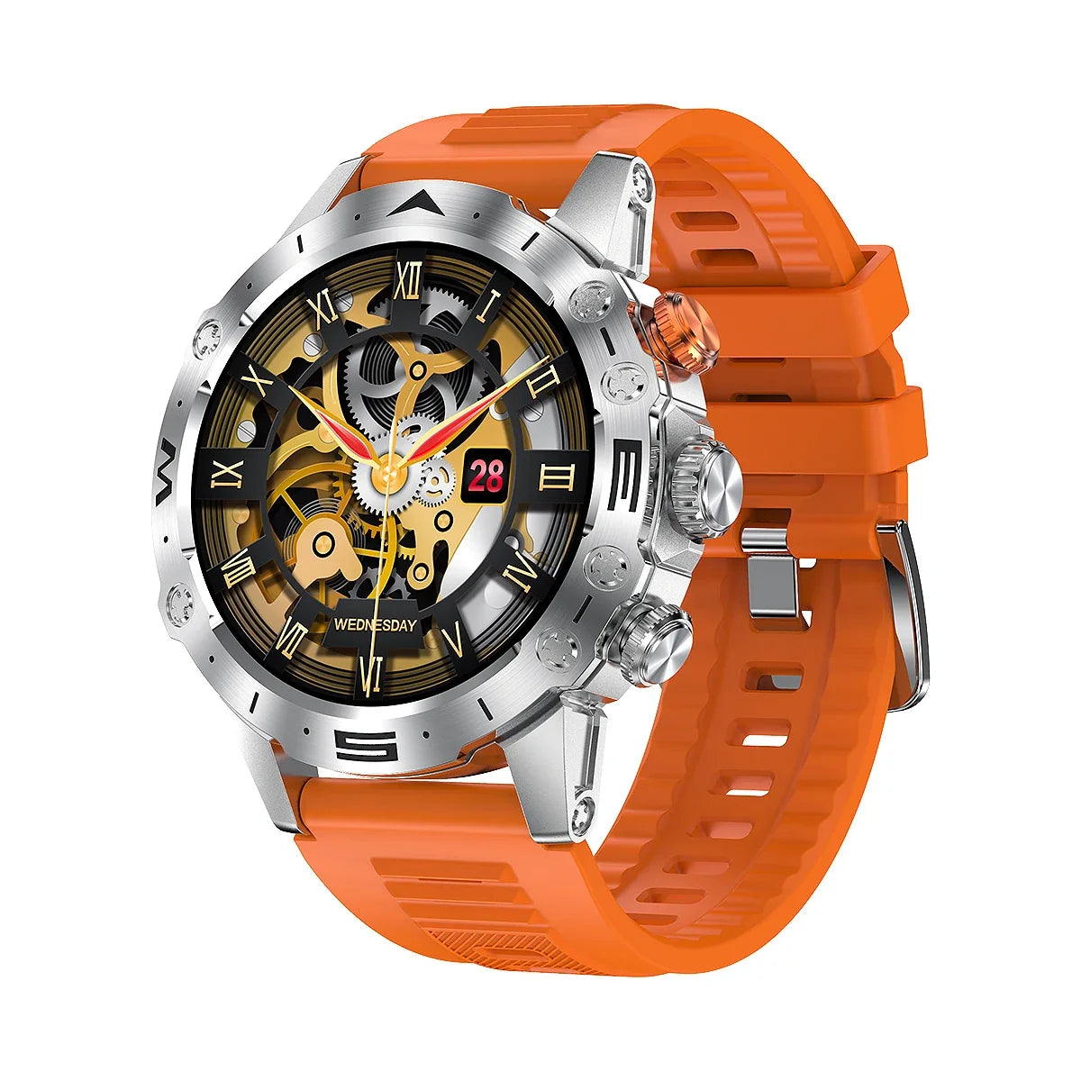 RUGGED SPORT PRO Smartwatch — Bluetooth Calling Fitness Watch with Voice Assistant & Health Monitoring