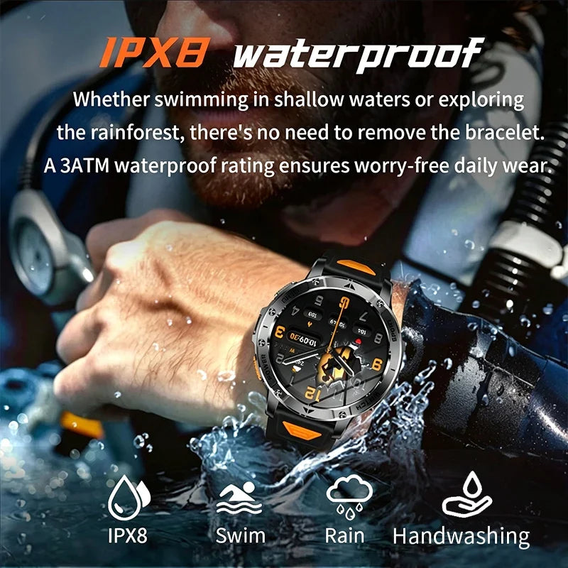RUGGED ADVENTURE PRO GPS Smartwatch — Military Outdoor Watch with AMOLED Display, 1400mAh Battery & Advanced Navigation
