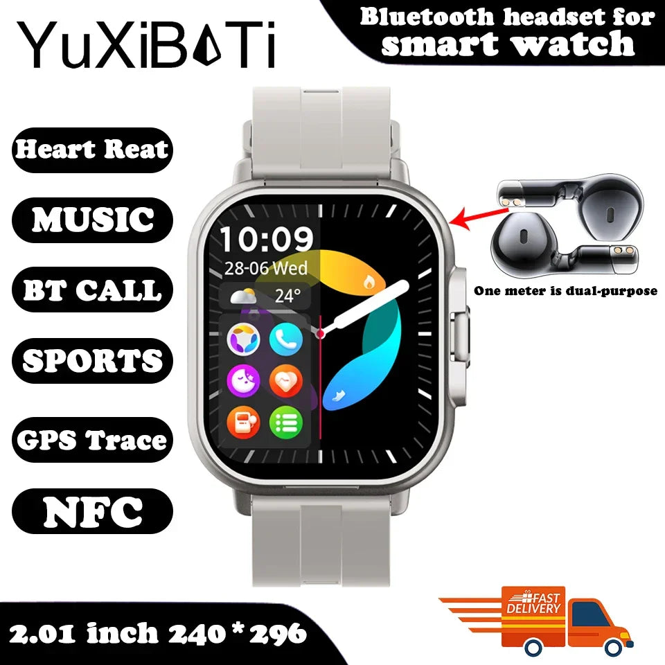 RUGGED DUO Smartwatch — 2-in-1 Bluetooth Smartwatch with Built-In Wireless Earbuds