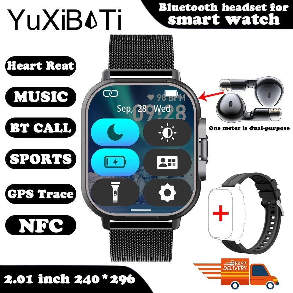 RUGGED DUO Smartwatch — 2-in-1 Bluetooth Smartwatch with Built-In Wireless Earbuds