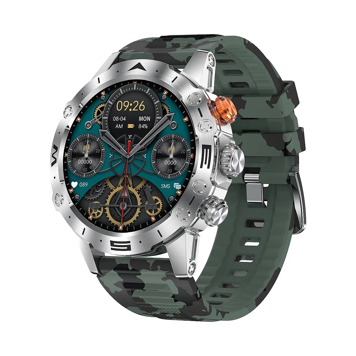 RUGGED SPORT PRO Smartwatch — Bluetooth Calling Fitness Watch with Voice Assistant & Health Monitoring