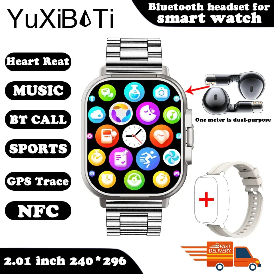 RUGGED DUO Smartwatch — 2-in-1 Bluetooth Smartwatch with Built-In Wireless Earbuds