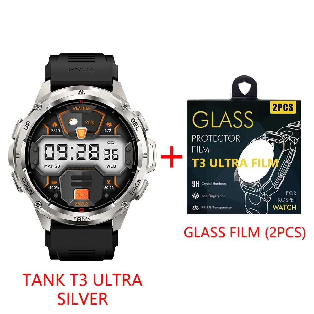 RUGGED TANK T3 Ultra GPS Smartwatch — Military-Grade Outdoor Fitness Watch with AMOLED Display