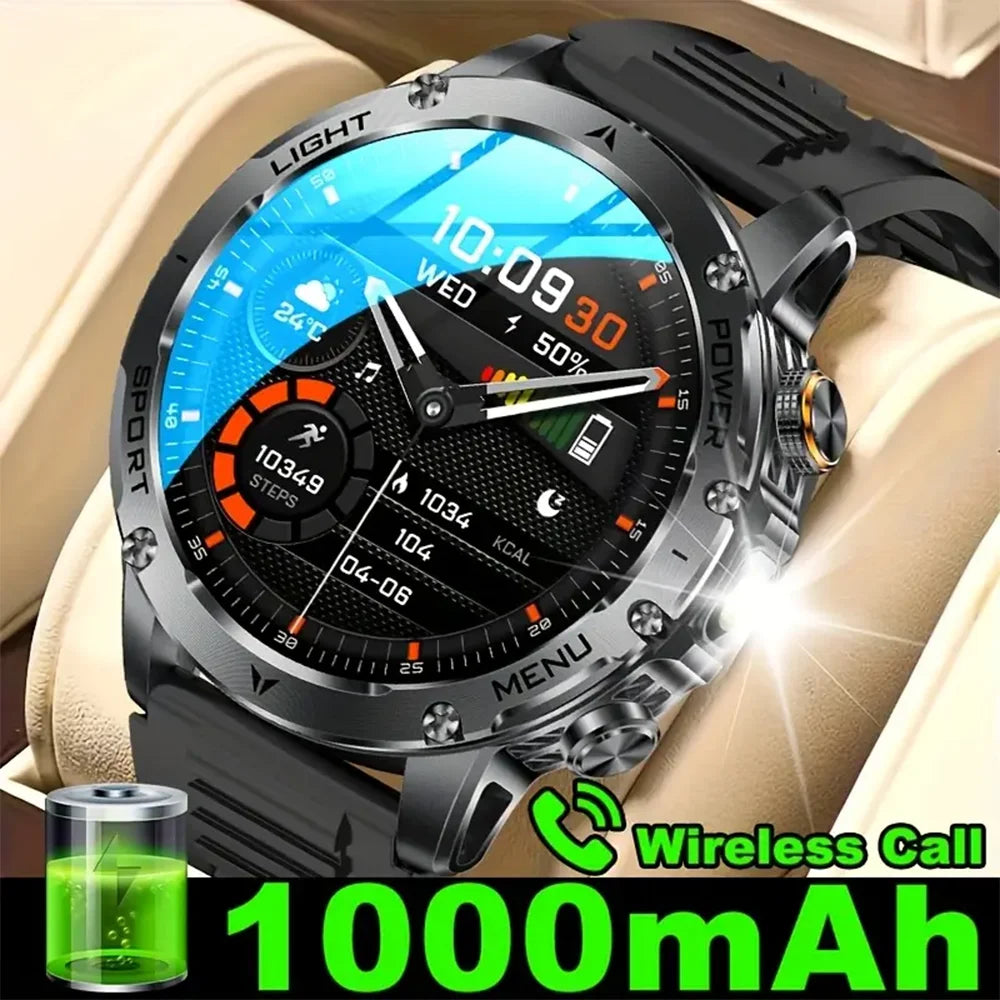 RUGGED ADVENTURE ULTRA Smartwatch — Military GPS Outdoor Watch with AMOLED Display, 1400mAh Battery & 120+ Sports Modes