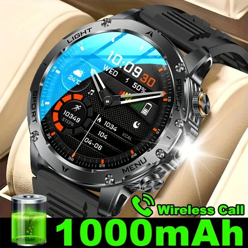 RUGGED ADVENTURE ULTRA Smartwatch — Military GPS Outdoor Watch with AMOLED Display, 1400mAh Battery & 120+ Sports Modes