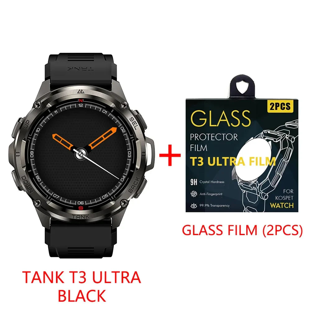 RUGGED TANK T3 Ultra GPS Smartwatch — Military-Grade Outdoor Fitness Watch with AMOLED Display