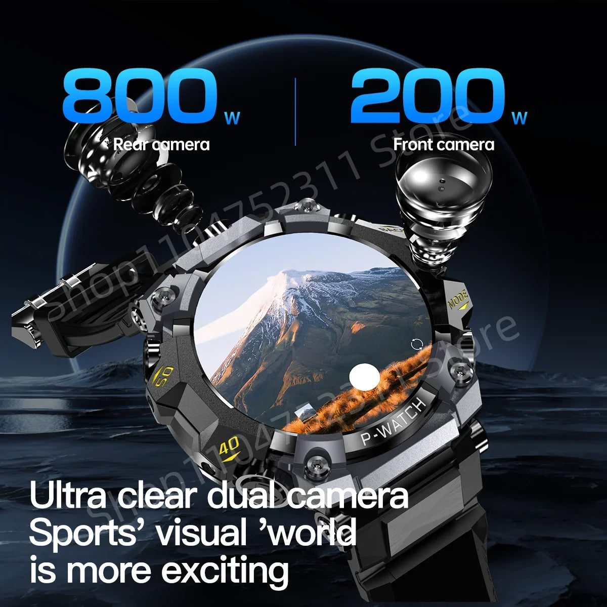 RUGGED Q668 4G LTE Smartwatch — Android Smartwatch with GPS, Dual Camera & Advanced Connectivity
