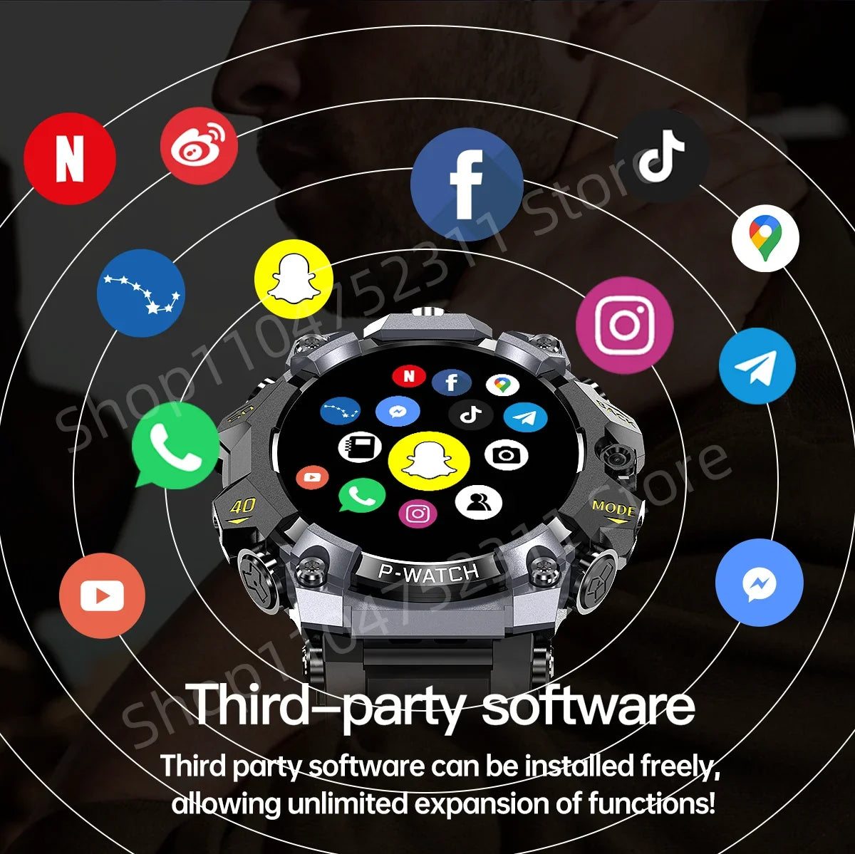 RUGGED Q668 4G LTE Smartwatch — Android Smartwatch with GPS, Dual Camera & Advanced Connectivity