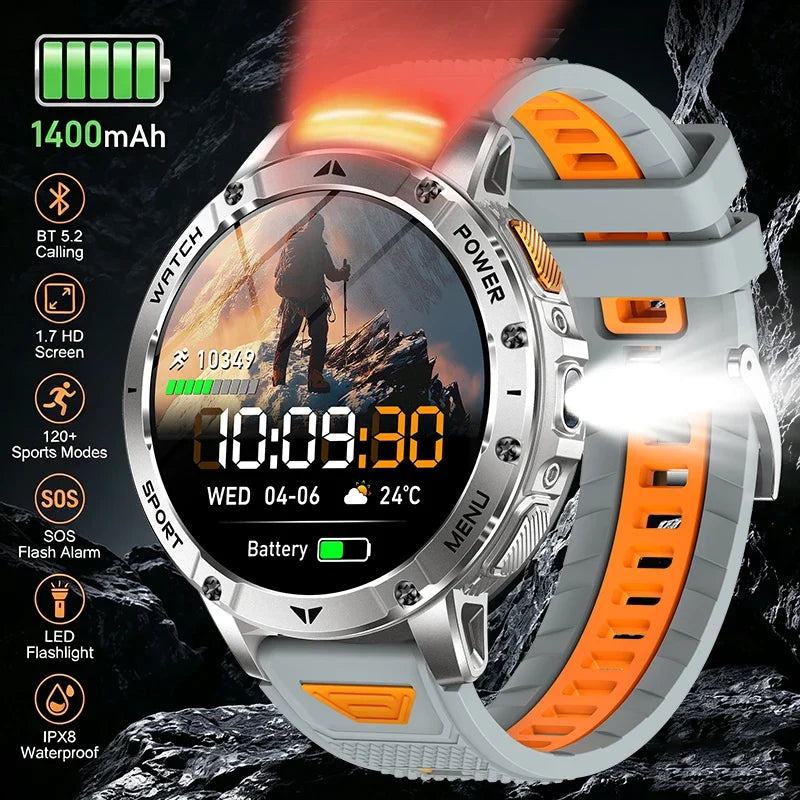 RUGGED ADVENTURE PRO GPS Smartwatch — Military Outdoor Watch with AMOLED Display, 1400mAh Battery & Advanced Navigation