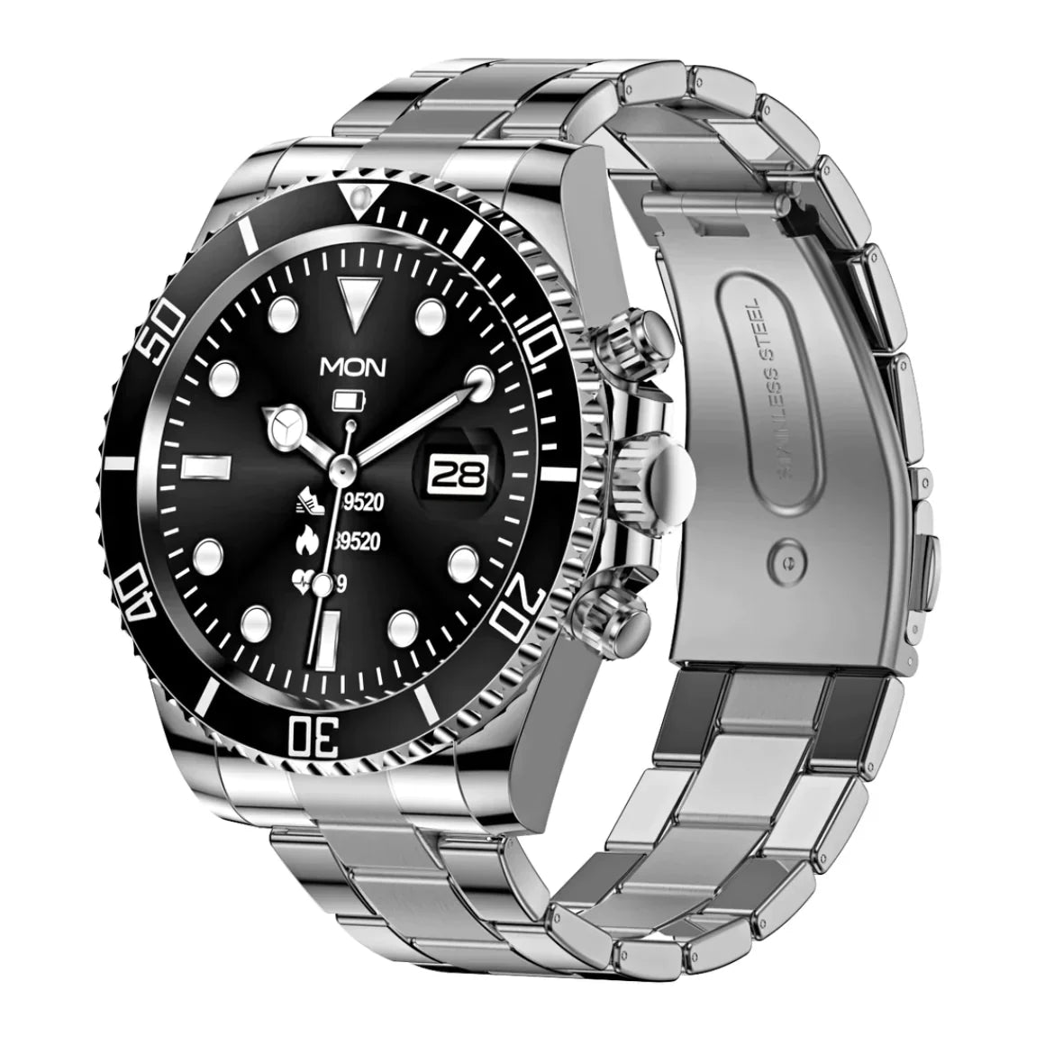 RUGGED DIVE COMMAND Tactical Smartwatch — Waterproof Outdoor Fitness & Health Watch