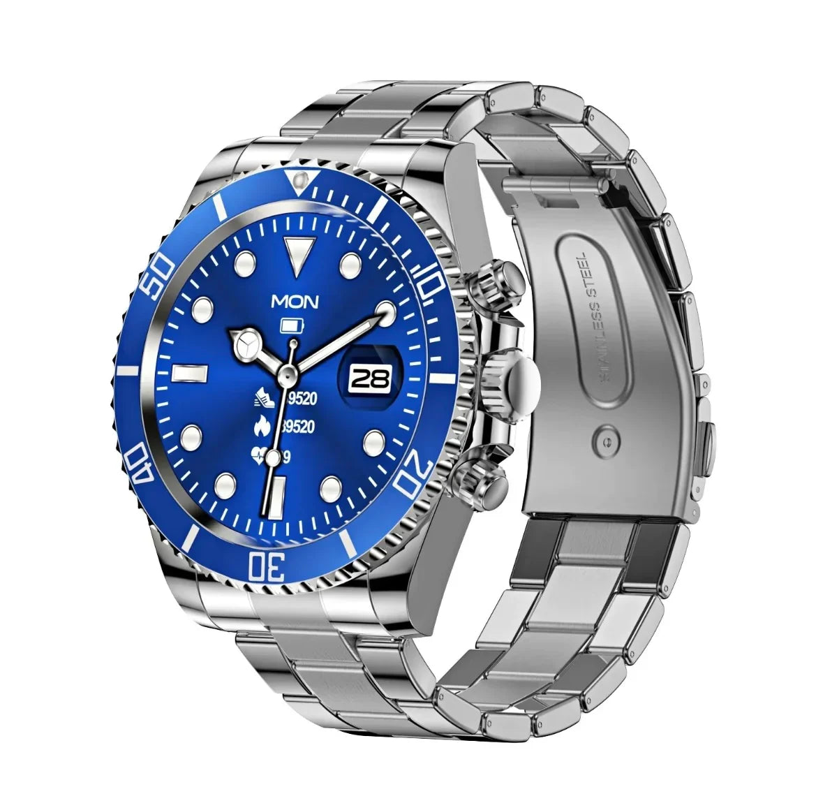 RUGGED DIVE COMMAND Tactical Smartwatch — Waterproof Outdoor Fitness & Health Watch