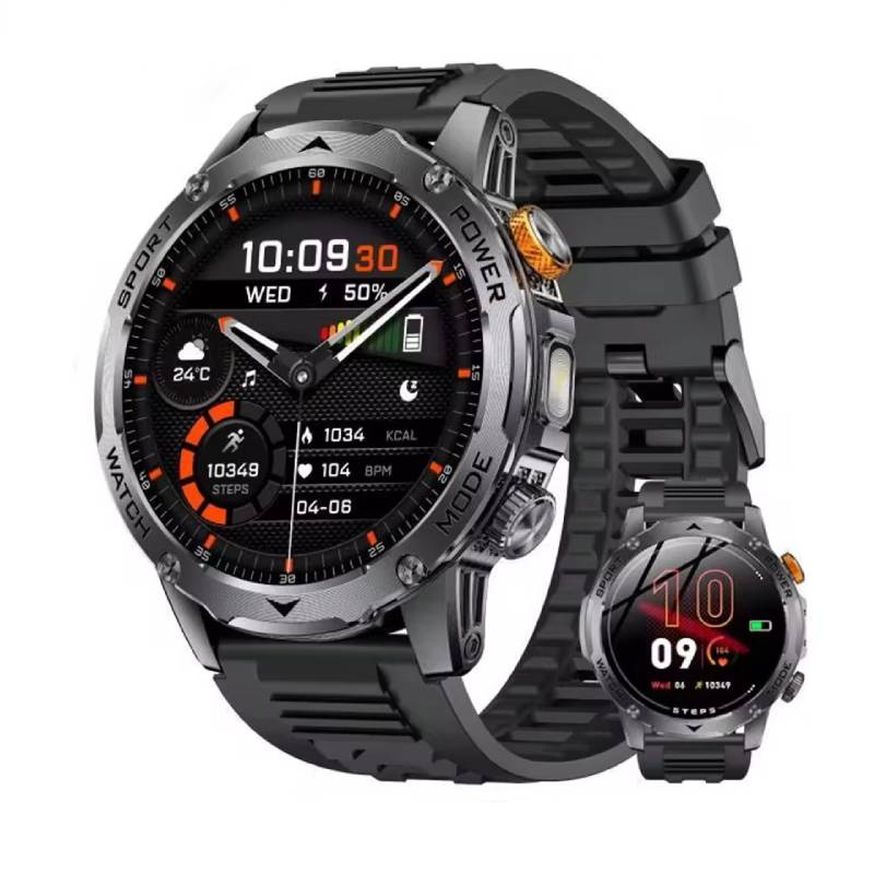 RUGGED ADVENTURE ULTRA Smartwatch — Military GPS Outdoor Watch with AMOLED Display, 1400mAh Battery & 120+ Sports Modes