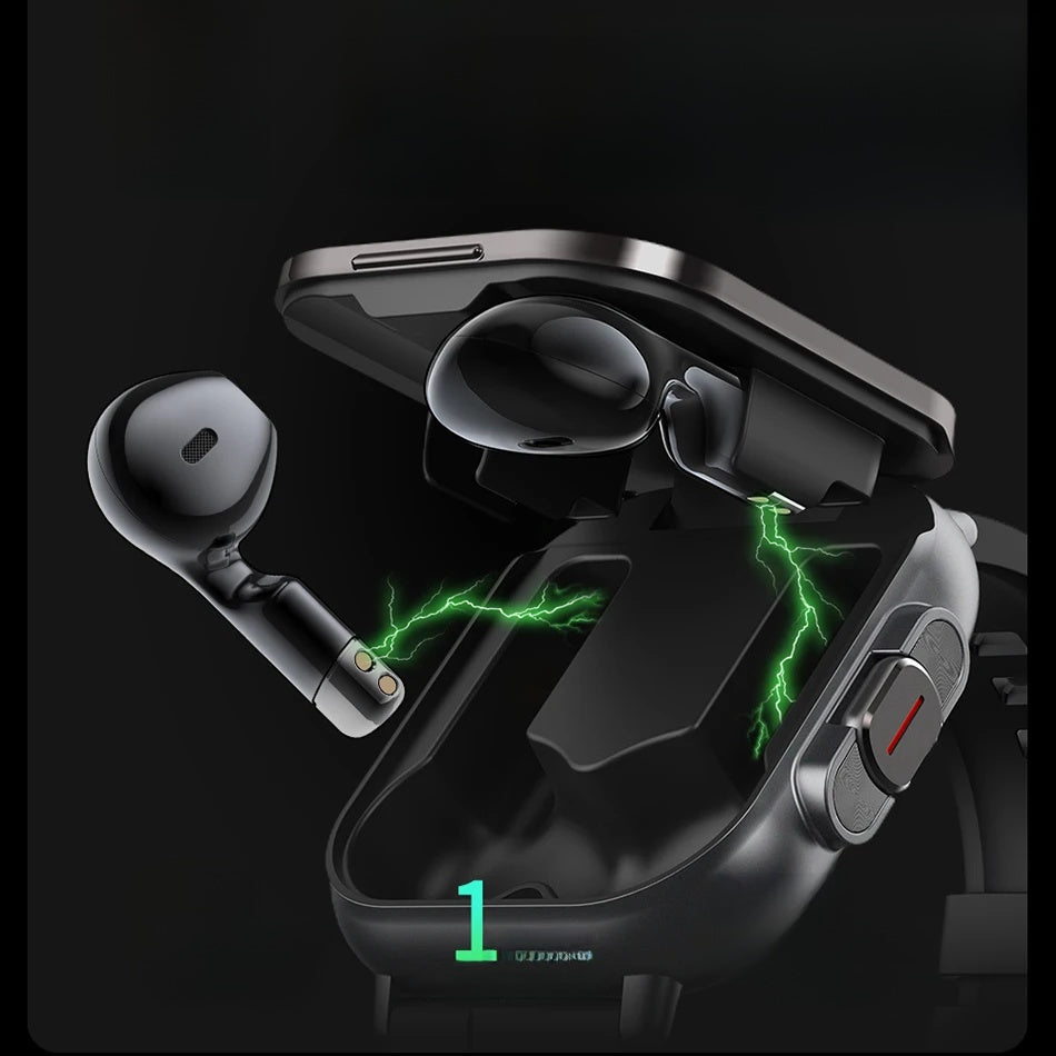 RUGGED DUO Smartwatch — 2-in-1 Bluetooth Smartwatch with Built-In Wireless Earbuds